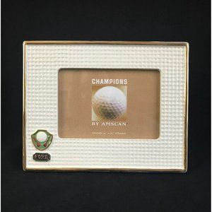 AmScan Champions 4" X 6" Golf Ball Patterned Photo Picture Freestanding Frame
